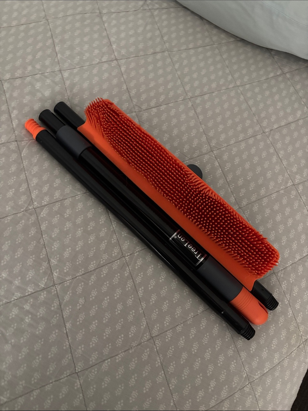 The Orange Silicone Duster with Black Handle
